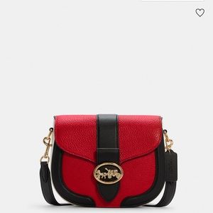 COACH Georgie Saddle Bag in Colorblock NEW